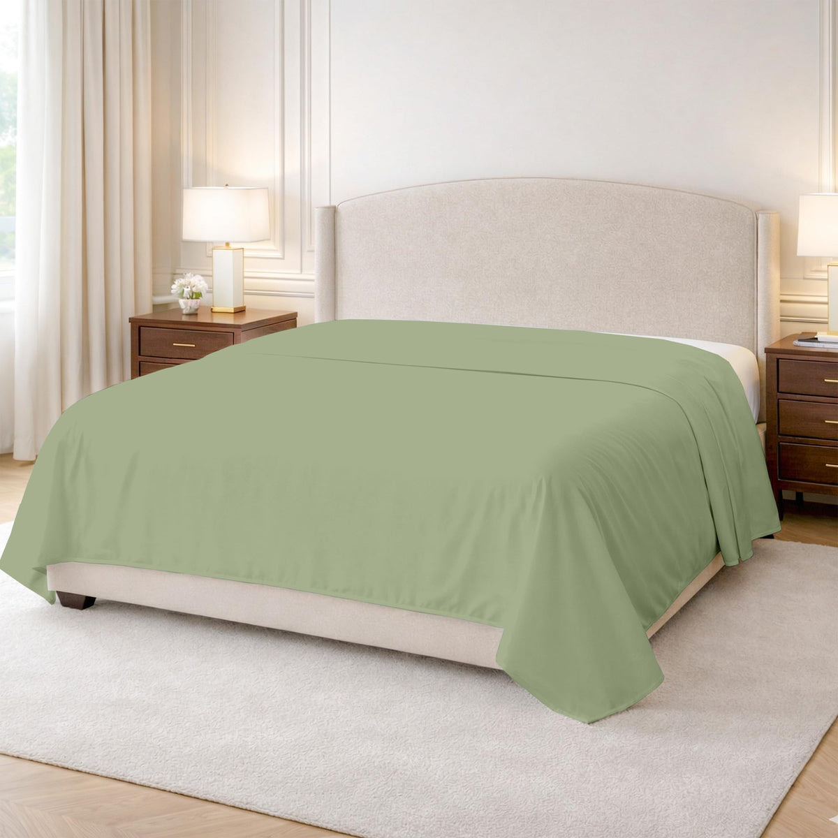 Kotton Culture 100% Egyptian Cotton 1 Pc Flat Sheet - 600 Thread Count, Soft and Crisp, Breathable, Top Sheet Only, Ultra Premium Sateen Weave Queen Bed Sheets, Cotton Flat Sheet (Chocolate)