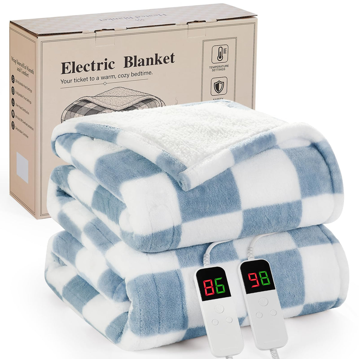 Pink Heated Blanket Electric Throw 50"X60", Heating Blanket Throw