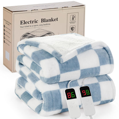 Pink Heated Blanket Electric Throw 50"X60", Heating Blanket Throw