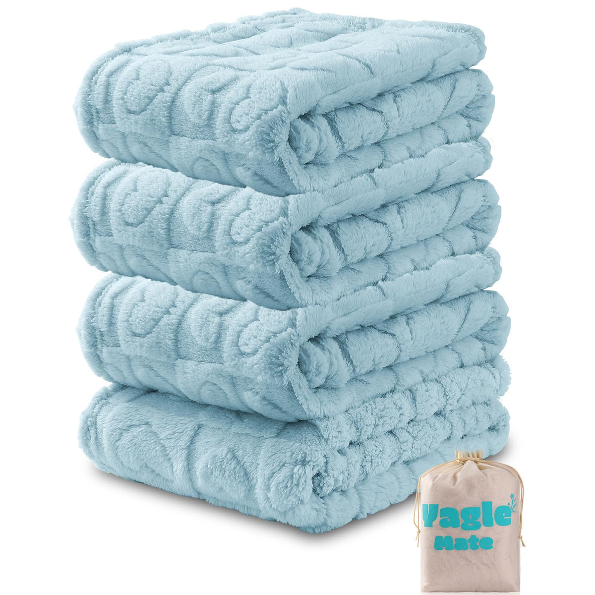 4 Pcs Baby Blankets, Fluffy Small Crib Baby Blankets for Boys, Fleece Checkered Blanket, Toddler Receiving Blankets 30×40