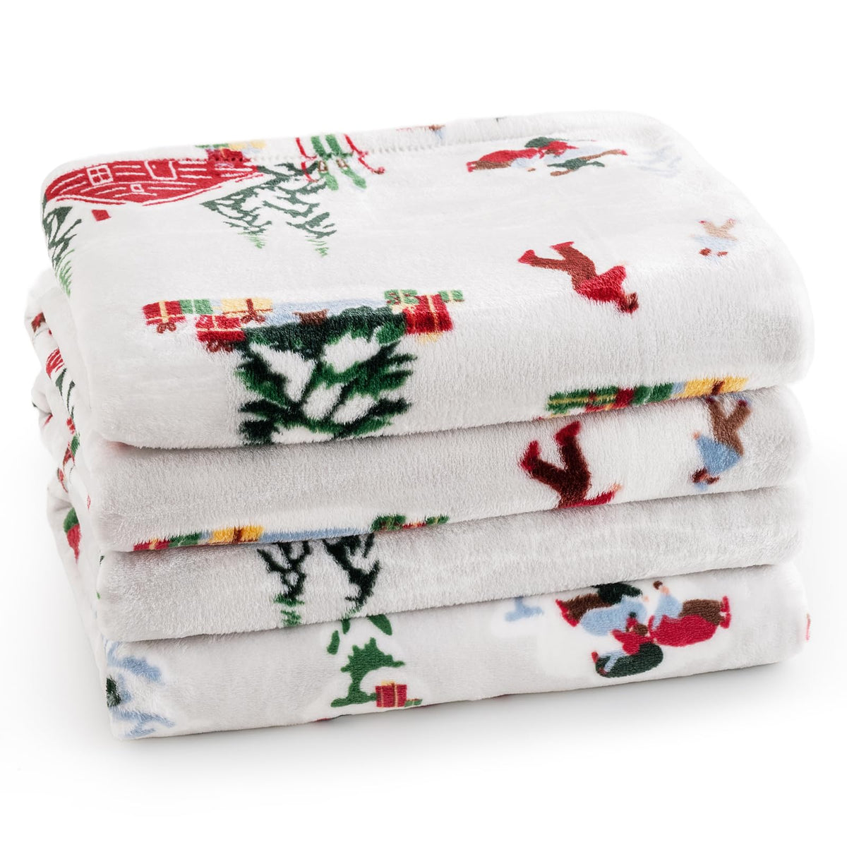 PHF Fleece Blanket King Size 108x90-300GSM Lightweight Airy Warmth, Khaki