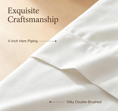 Flat Sheets 2 Pack - Hotel Quality Flat Bed Sheets - Brushed Microfiber - Ultra Soft & Breathable - Wrinkle-Free - Easy Care - Flat Sheets Only (White, Twin-2Pack)