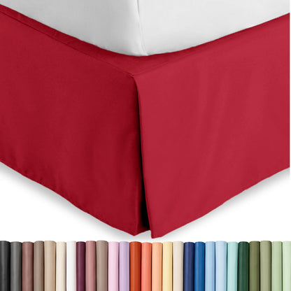 Bare Home Bed Skirt 15-Inch Drop 1800 Ultra-Soft (Queen, Grey)
