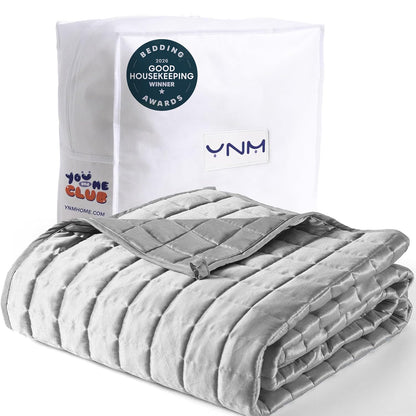 YnM 15lbs Weighted Blanket for Adults, 48x72 Inches, Dark Grey