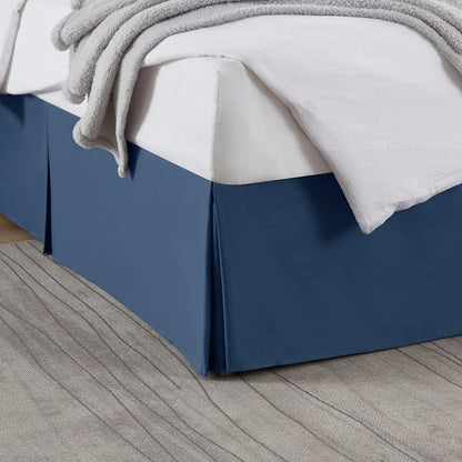 Nestl Linen Bed Skirt Queen Size - Queen Bed Skirt 14 Inch Drop - Brushed Microfiber Bed Skirts - Hotel Quality Pleated Bed Skirt - Shrinkage & Fade Resistant