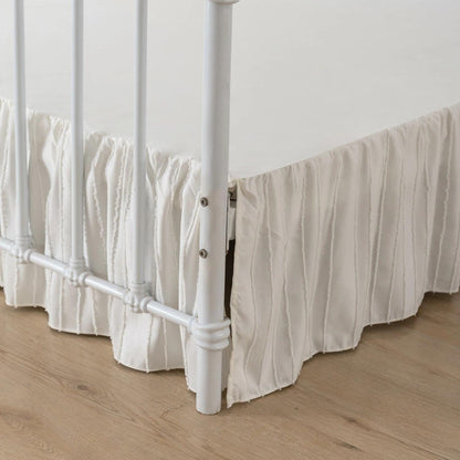Bed Skirt Full Size, Ruffled Bed Skirts 14 Inch Drop, White