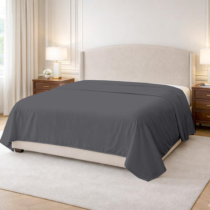 Kotton Culture 100% Egyptian Cotton 1 Pc Flat Sheet - 600 Thread Count, Soft and Crisp, Breathable, Top Sheet Only, Ultra Premium Sateen Weave Queen Bed Sheets, Cotton Flat Sheet (Chocolate)