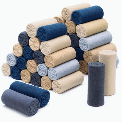Macarrie 50 Pack Fleece Blankets Bulk,50 x 60 Inch Gray Soft Throw Blankets