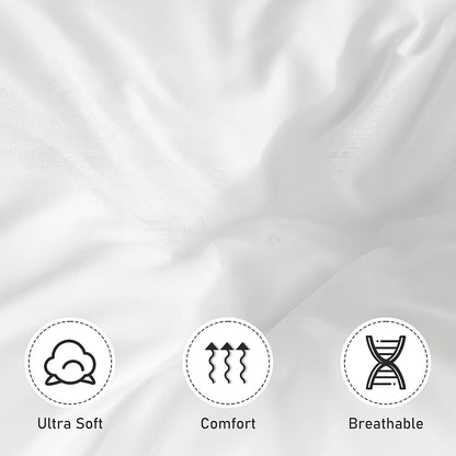 10 Pack White Flat Sheets Only Twin Size,Soft Microfiber Bedding Sheet