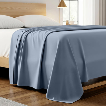 Mellanni King Size Flat Sheet - Iconic Collection Bedding