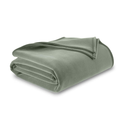 Vellux 1B07049 Original Insulating Core Hotel Style Solid blanket Machine Washable Soft Cozy Warm Pet Friendly Bed Sofa Blankets, Twin, Beige