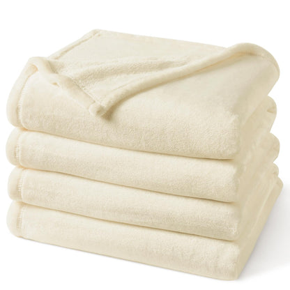 PHF Fleece Blanket King Size 108x90-300GSM Lightweight Airy Warmth, Khaki