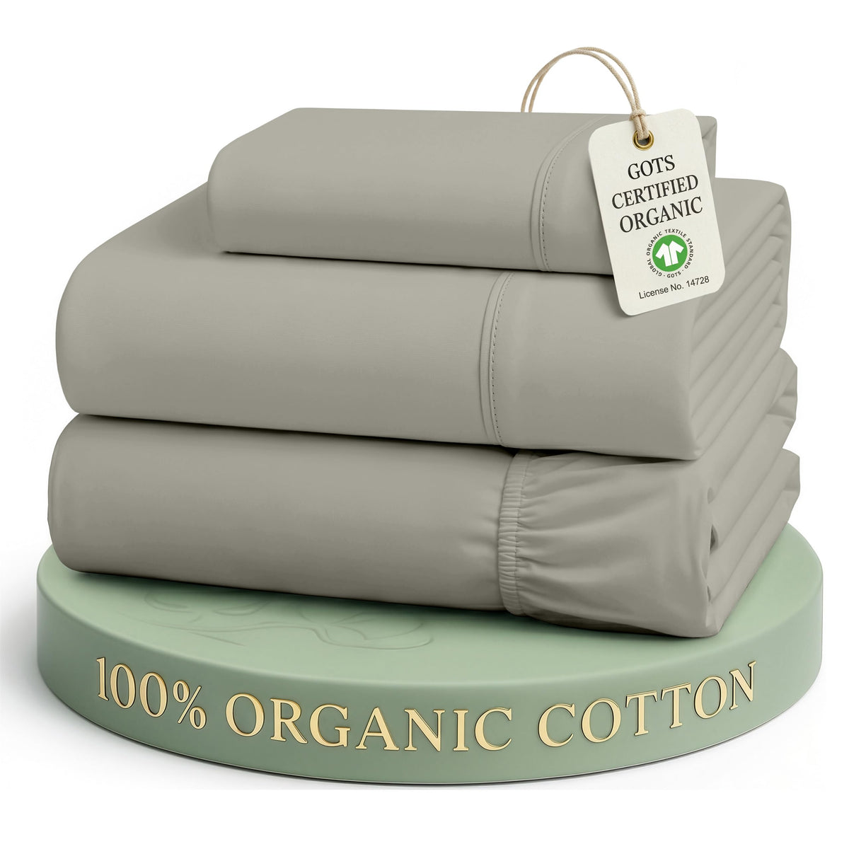LANE LINEN Queen Sheets 100% Organic Cotton 4pc Percale Cooling - White
