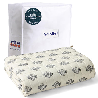 YnM 15lbs Weighted Blanket for Adults, 48x72 Inches, Dark Grey