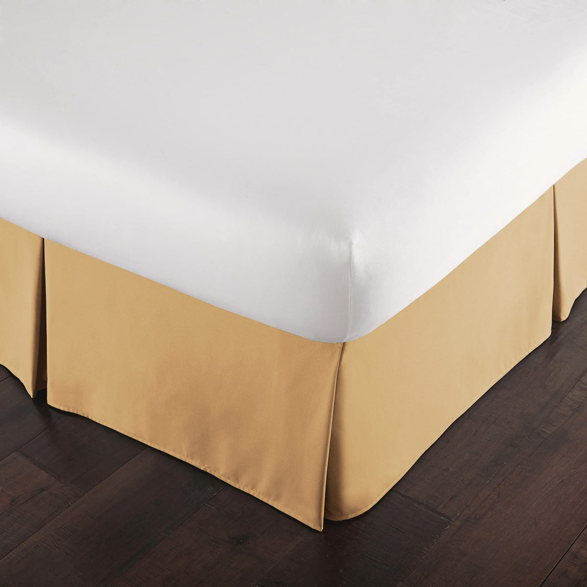 Pleated Queen Bed Skirt 14 Inch Drop Wrinkle Resistant Microfiber White
