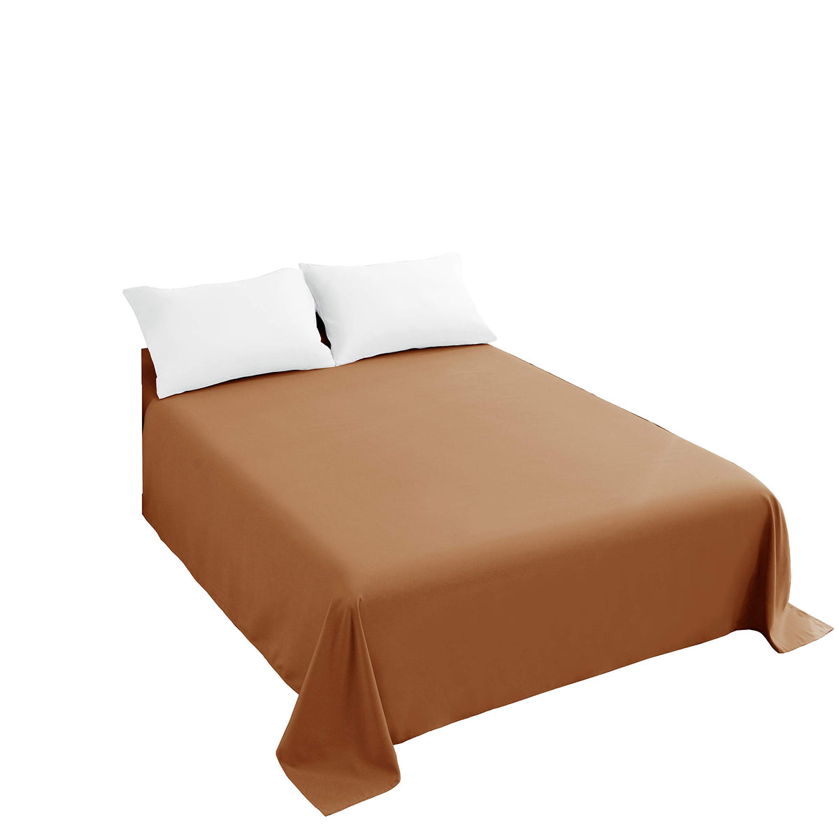 Sfoothome Queen Flat Sheet Black Top Sheet, Premium Hotel 1-Piece, Luxury and Soft 1500 Thread Count Quality Bedding Flat Sheet, Wrinkle-Free, Stain-Resistant