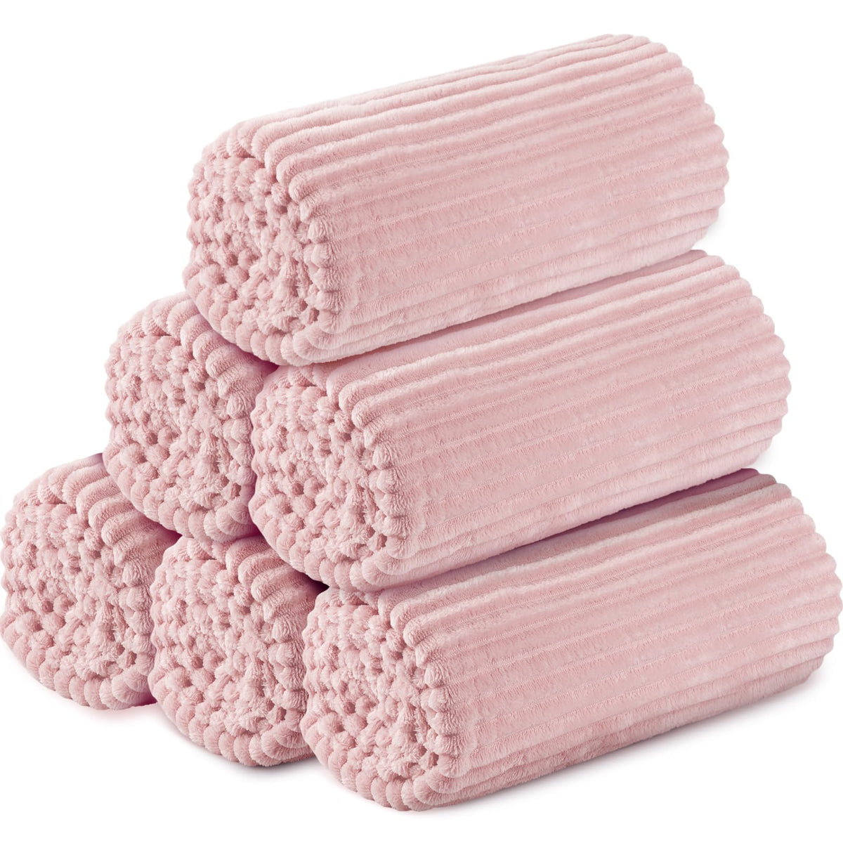 Buryeah 12 Pcs Flannel Blankets Bulk,Fall Outdoor Wedding, Multicolor