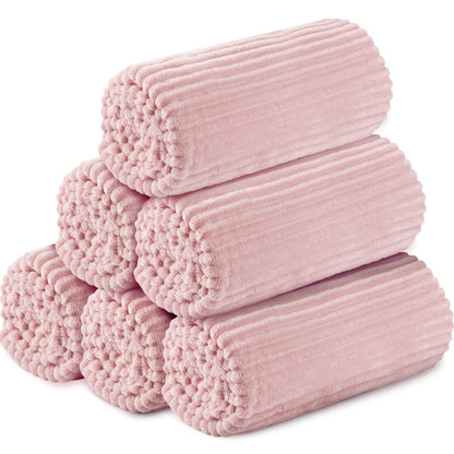 Buryeah 12 Pcs Flannel Blankets Bulk,Fall Outdoor Wedding, Multicolor