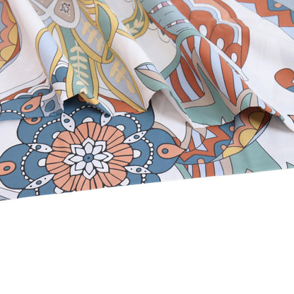 Twin XL Size Flat Sheet Pattern Printed Ultra Soft Cotton Top Sheets Hotel Quality Bed Sheets Sold Separately Durable and Breathable