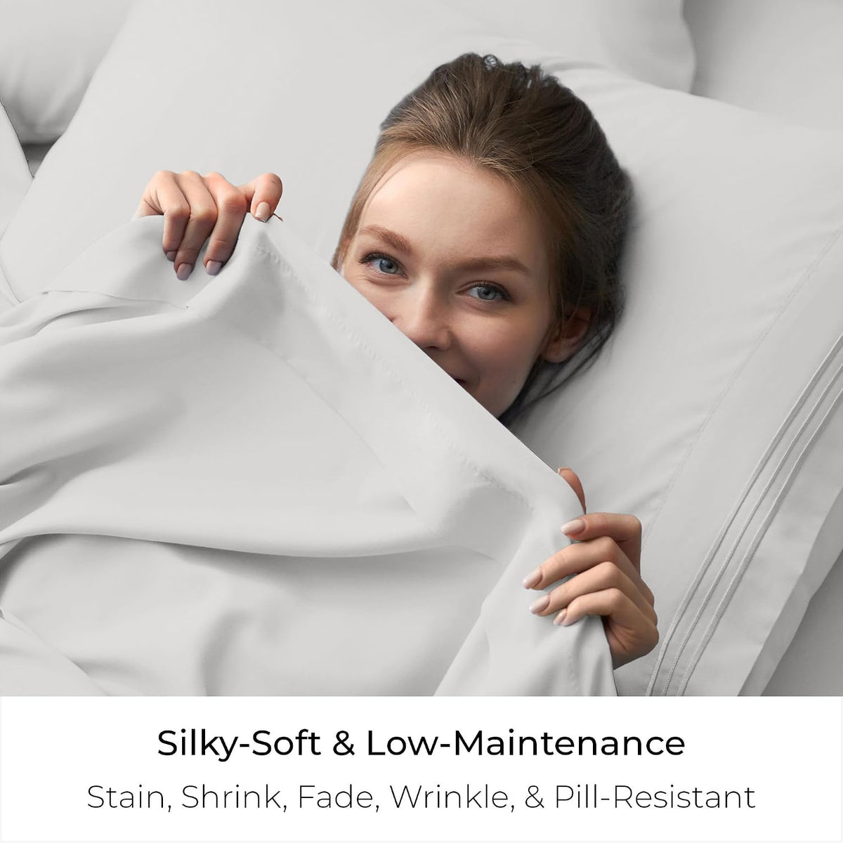 Mellanni King Size Flat Sheet - Iconic Collection Bedding