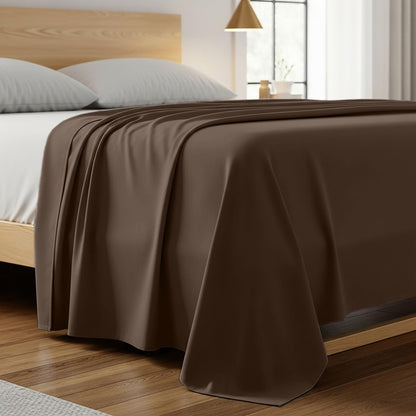 Mellanni King Size Flat Sheet - Iconic Collection Bedding