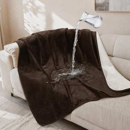 LOOBANI Waterproof Blanket for Bed, Soft Flannel Twin Bed Blanket 60" x 80"