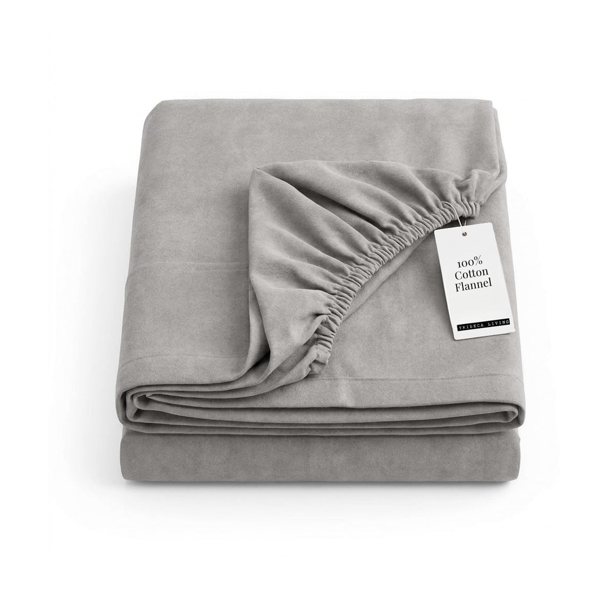 Tribeca Living King Cotton Flannel Flat Sheet Only 170-GSM - Oversized 112 x 106 Inch Dimensions for Generous Bed Coverage - Soft Breathable Bedding in Lavender