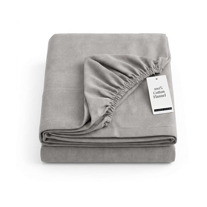 Tribeca Living King Cotton Flannel Flat Sheet Only 170-GSM - Oversized 112 x 106 Inch Dimensions for Generous Bed Coverage - Soft Breathable Bedding in Lavender