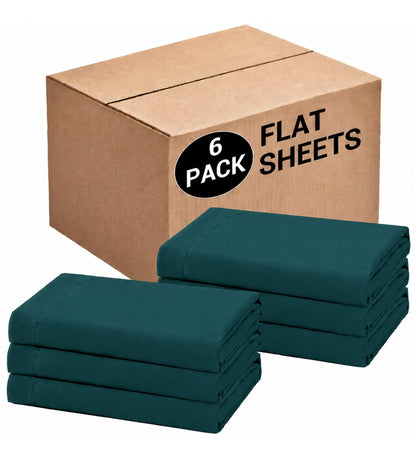 CULVE Twin Flat Sheet Only, 1 Pack White, Soft Brushed Microfiber, 66x96
