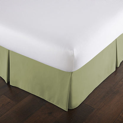 Pleated Queen Bed Skirt 14 Inch Drop Wrinkle Resistant Microfiber White
