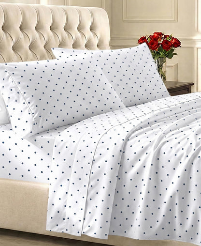California Design Den Soft 100% Cotton Sateen Queen Bed Sheets Set, White