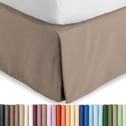 Bare Home Bed Skirt 15-Inch Drop 1800 Ultra-Soft (Queen, Antique White)