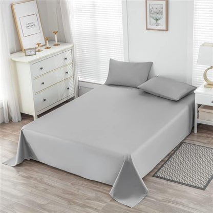 WenBags Waterproof Bed Sheet Flat Sheets Lightweight,70*90 Inches Queen Size Mattress Furniture Protector Cover for Bed Couch, Pet Hair Resistant Cover Ideal for Dogs Cats Hotels and Hospitals (Gray)