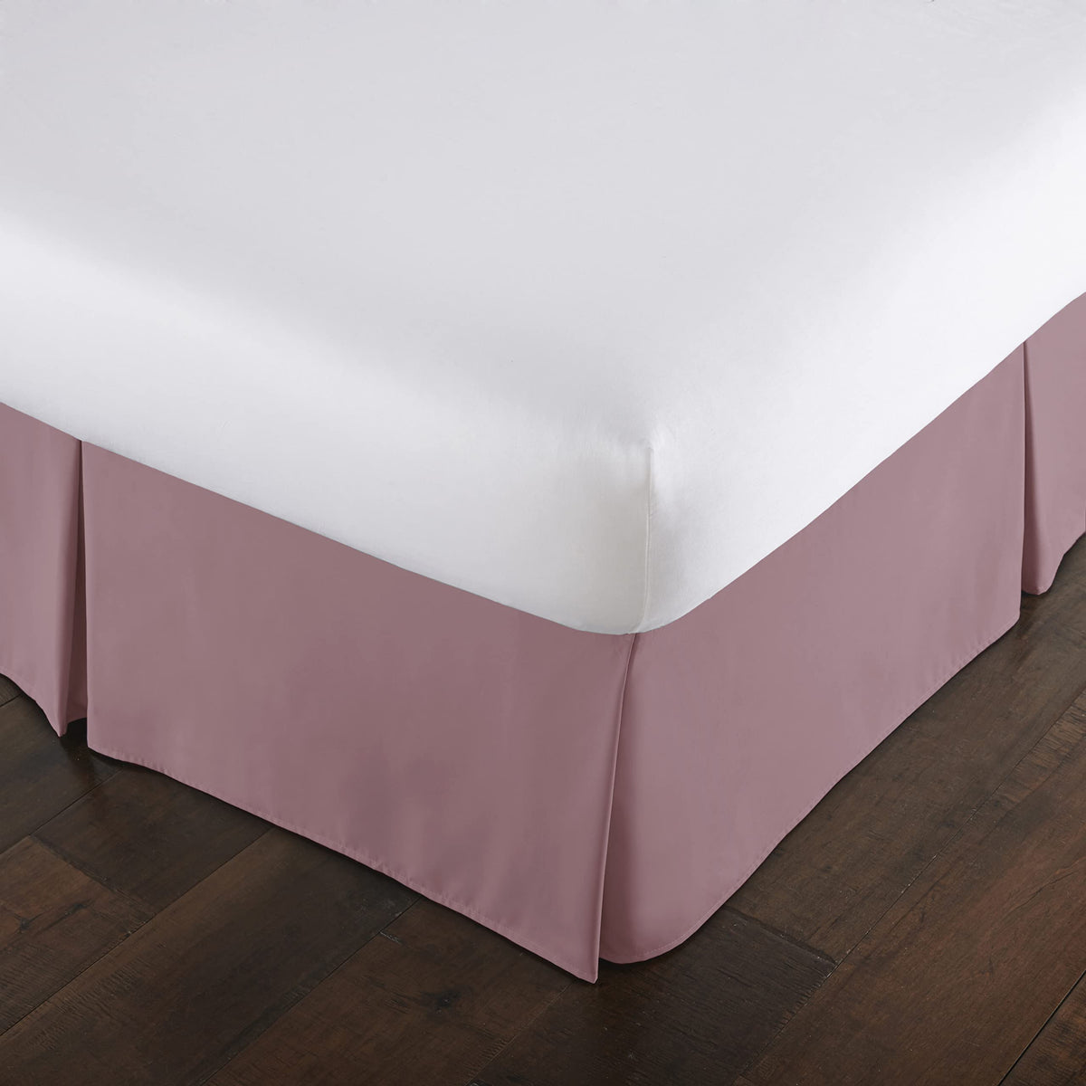Pleated Queen Bed Skirt 14 Inch Drop Wrinkle Resistant Microfiber White