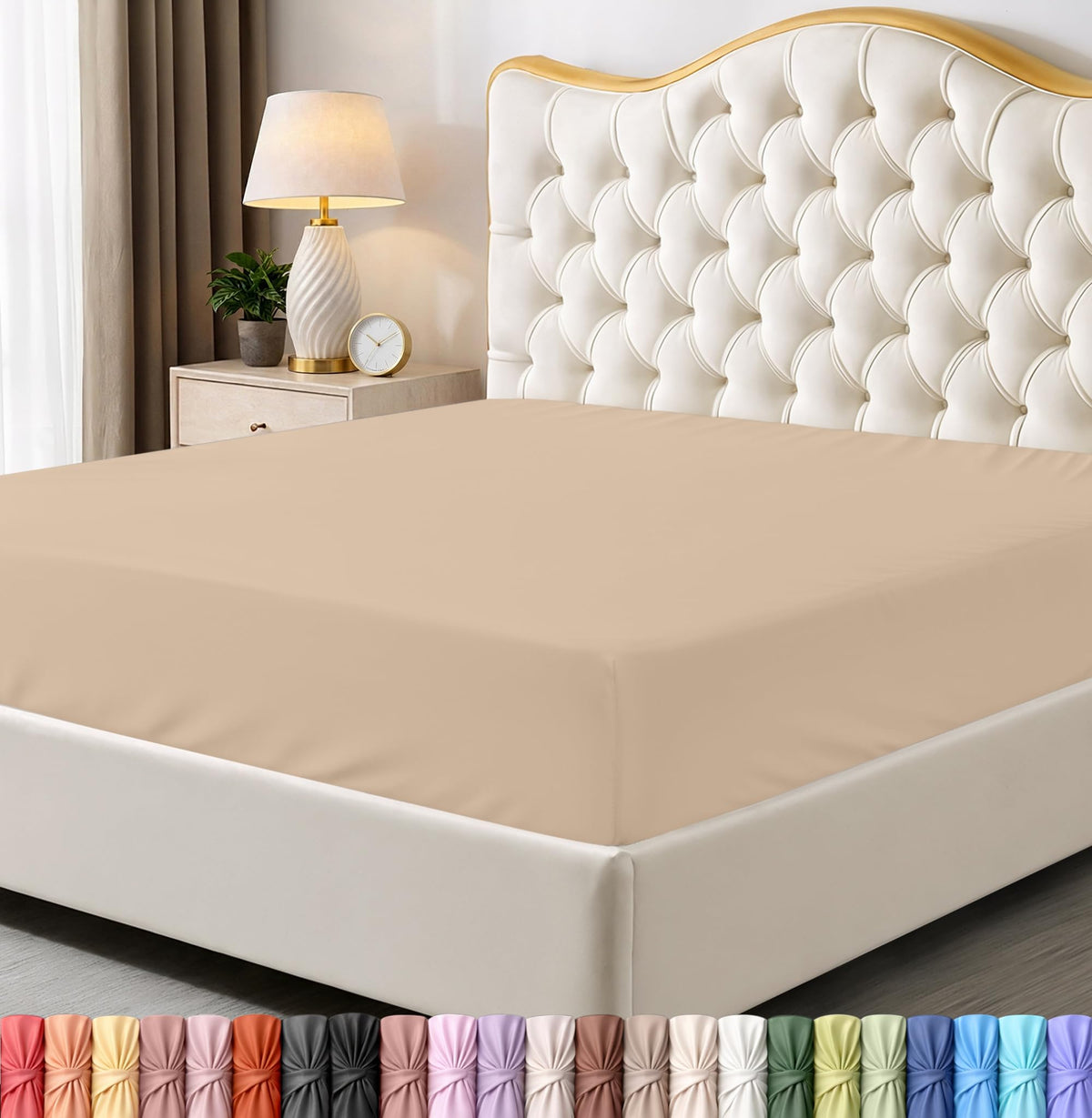 Pack of 6 Twin Fitted Sheet, Fits Up to 15 Inch Deep Pocket, White