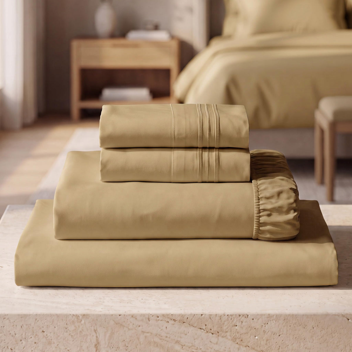 Mellanni Iconic 4-Piece, Ultra Soft Sheet Set (Queen, White)