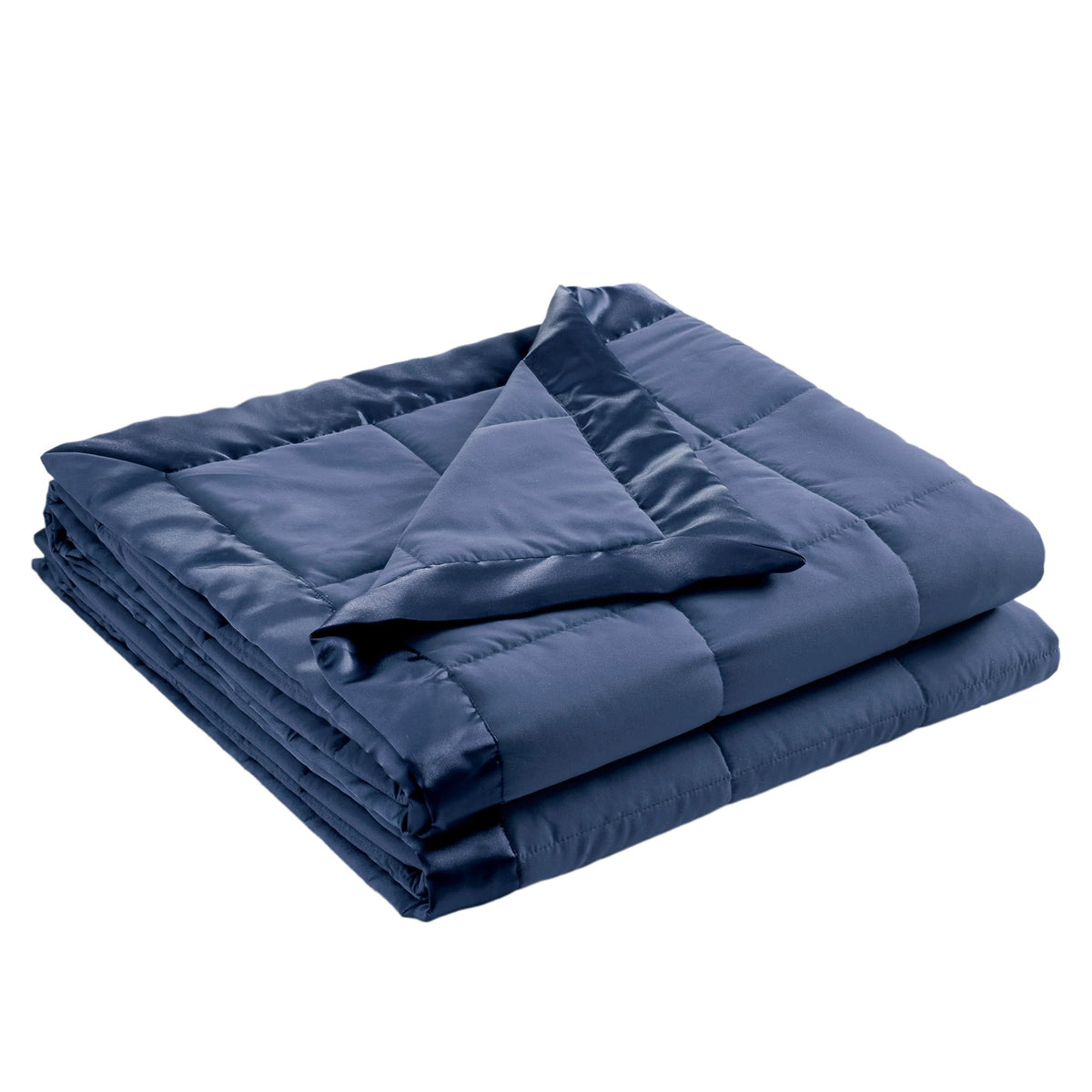 Madison Park Down Alternative Queen Blanket for Bed, Satin Trim, Grey