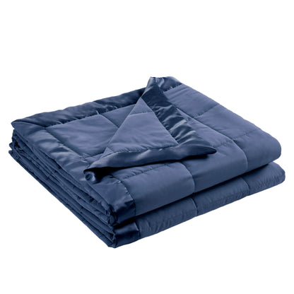 Madison Park Down Alternative Queen Blanket for Bed, Satin Trim, Grey