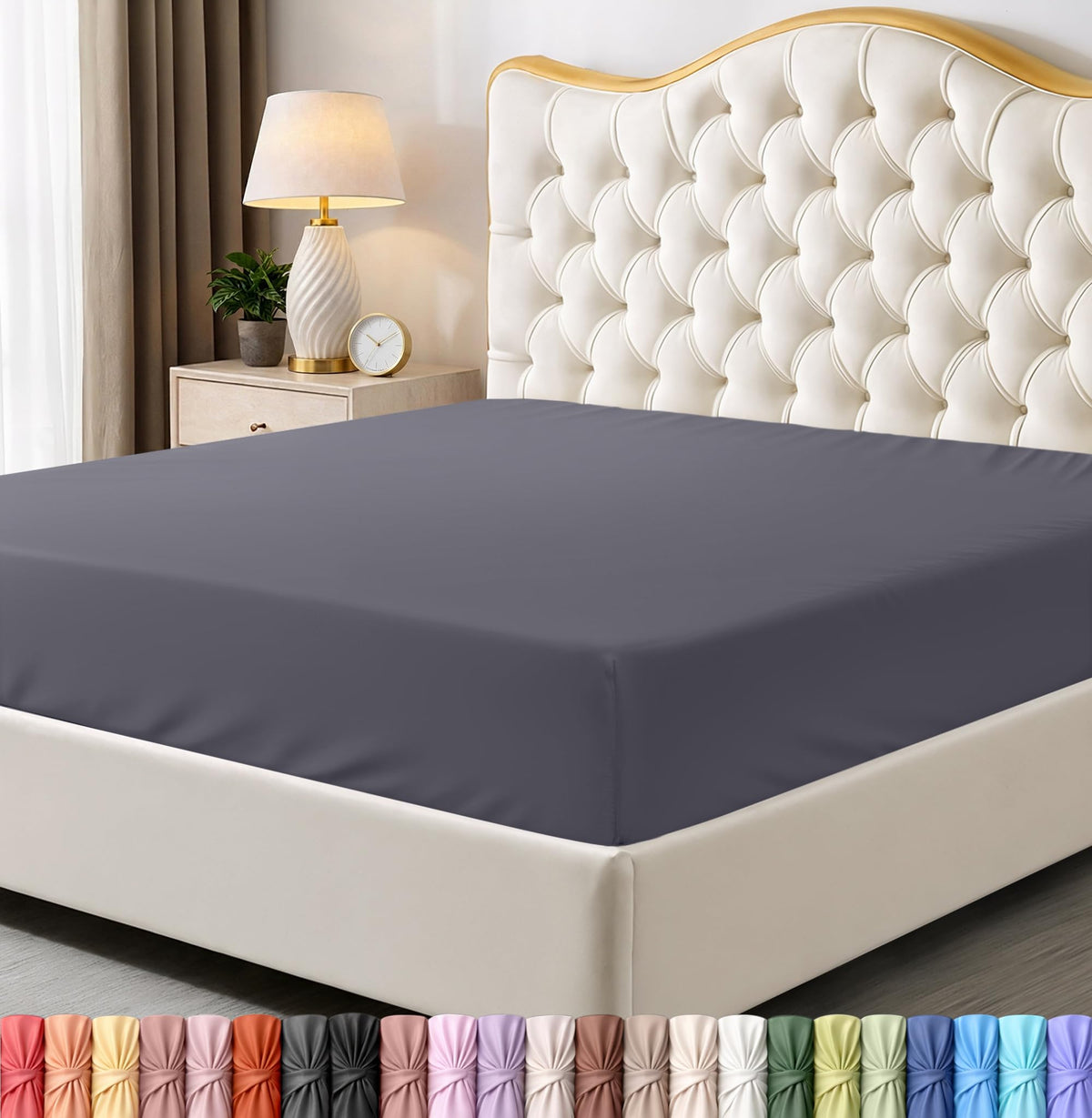 Pack of 6 Twin Fitted Sheet, Fits Up to 15 Inch Deep Pocket, White