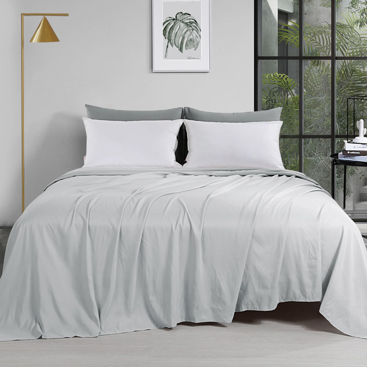 HOMBYS Alaskan King (120x132) Flat Sheet, White Extra Large Oversized King Flat Sheets, Soft & Durable Bed Sheet, Smooth & Breathable Top Sheet (White, Alaskan King)