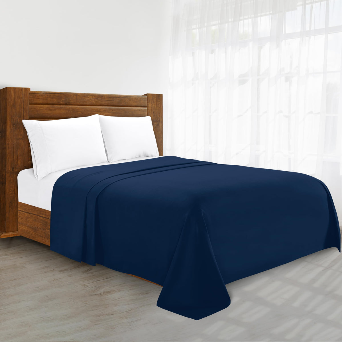 Luxury Flat Sheet on Amazon Elegant Comfort Wrinkle-Free 1500 Premier Hotel Quality 1-Piece Flat Sheet, Queen Size, White
