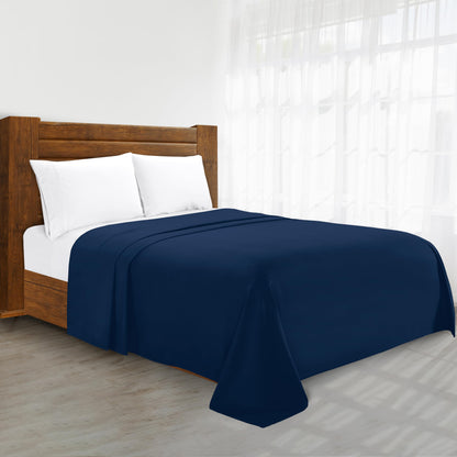 Luxury Flat Sheet on Amazon Elegant Comfort Wrinkle-Free 1500 Premier Hotel Quality 1-Piece Flat Sheet, Queen Size, White