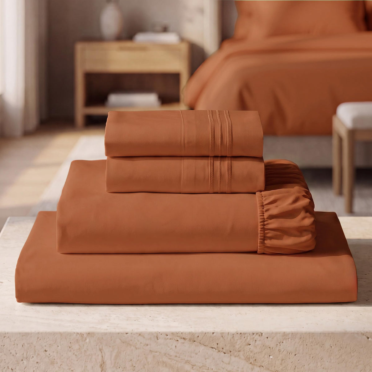 Mellanni Iconic 4-Piece, Ultra Soft Sheet Set (Queen, White)