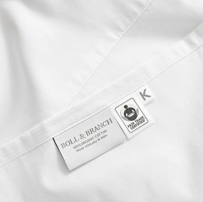 BOLL & BRANCH Signature Hemmed Flat Sheet, King, White