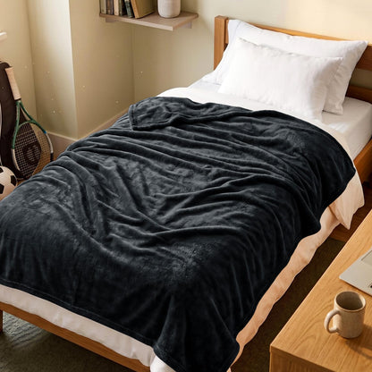 Utopia Bedding Ultra Soft Fleece Bed Blanket King Size Grey (90x102 Inches)