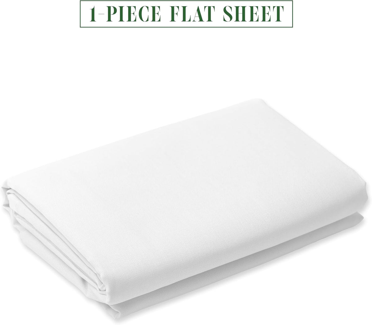 Luxury Flat Sheet on Amazon Elegant Comfort Wrinkle-Free 1500 Premier Hotel Quality 1-Piece Flat Sheet, Queen Size, White