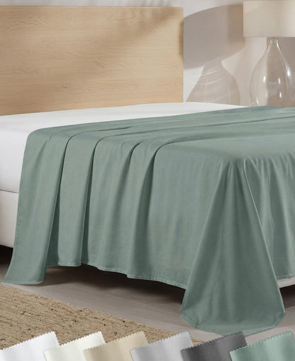 California Design Den Soft 100% Cotton Sateen King Flat Sheets, White