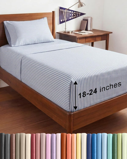 Extra Deep King Sheet Set - 4 Piece Breathable & Cooling - Antique White