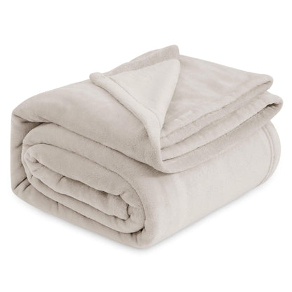 Bedsure Soft Cozy Warm Fleece Bed Blanket Queen Size Navy 90"x90"