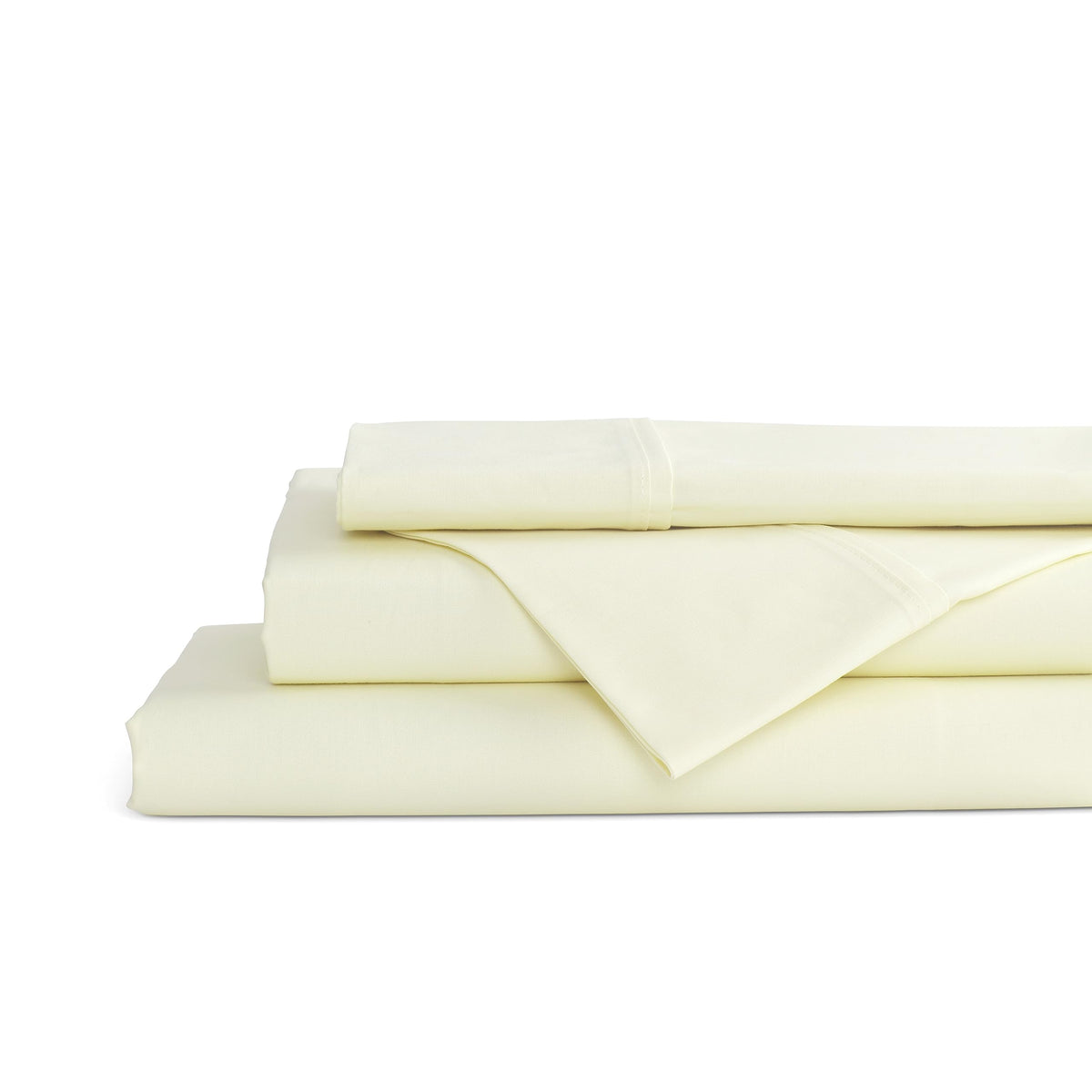 Linen Home 100% Cotton Percale Sheets Queen Size 4 Pc Cooling Set - White